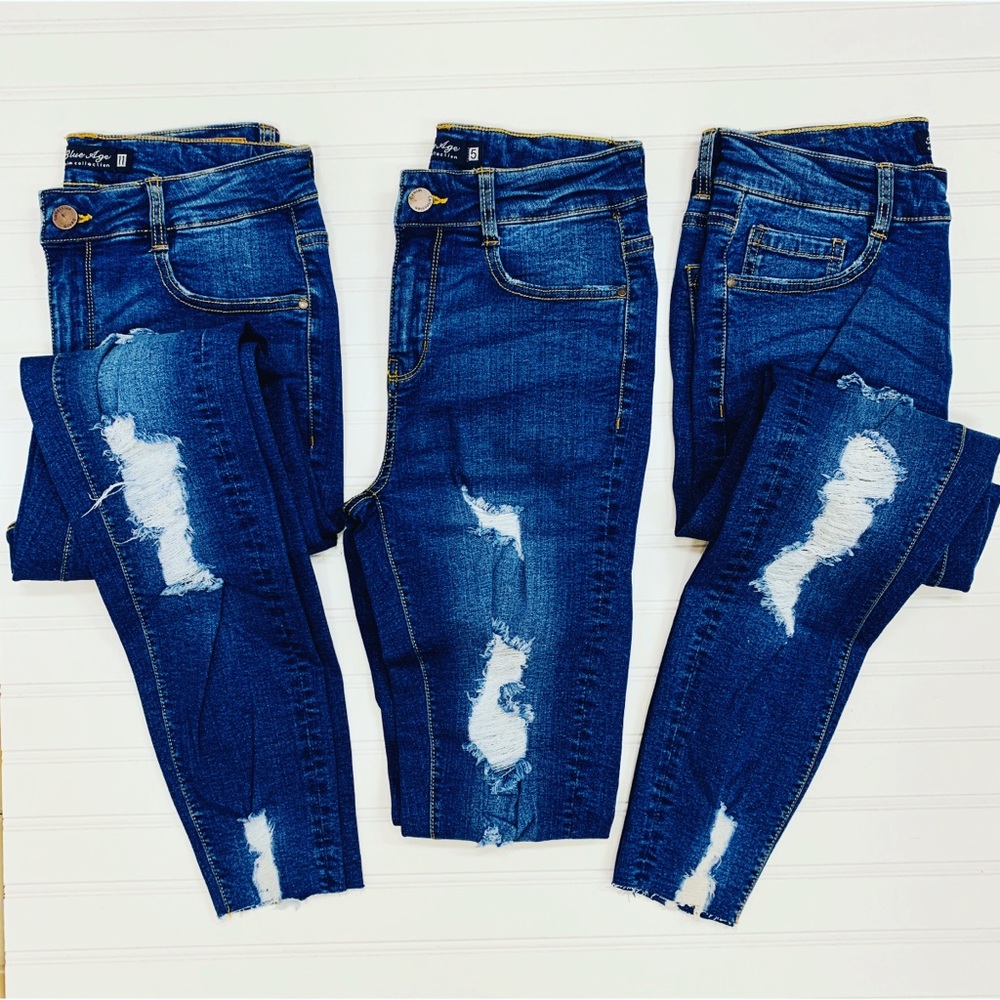 New! Skinny Jeans ripped destressed